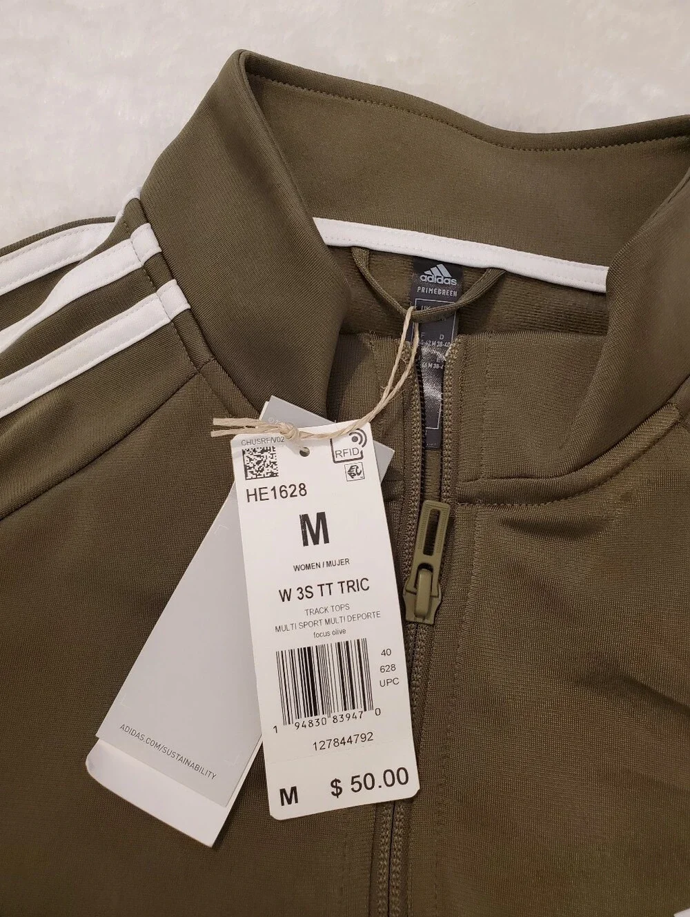 Adidas Primegreen Track Full Zip Jacket Top M